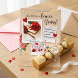 Baby My Heart Is Forever Yours Greeting Card With Chocolate