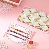Charming Rudraksha Rakhi with Kaju Katli