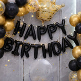 Black & Gold Frill Curtain Birthday Decor