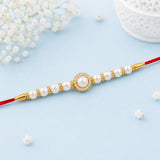 Pearl Rakhi with Kaju Katli & Pistachios | Premium Raksha Bandhan Sweet Hamper