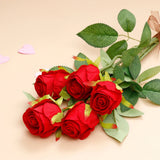 Bunch Of 5 Artificial Red Roses