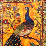 Pack of 50 Peacock Folk Art Greeting Card