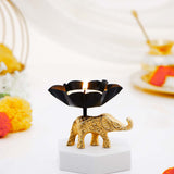 Elephant Diya Holder with Besan Ladoo