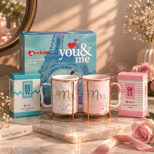 Couple Mug Set With Couple Perfume Set