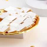 OM and Swastik Diya with Kaju Barfi