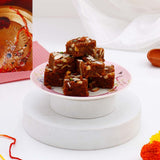 OM and Swastik Diya with Dhoda Barfi