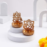 Lakshmi Ganesha Tealights with Besan Ladoo