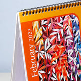 Pack Of 2 Multicolor Blue Geometric Art Desk Calendar 2027