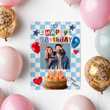 Happy Birthday Romantic Photo Personalised Greeting Card
