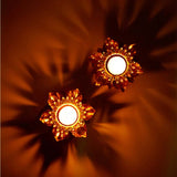 Handcrafted Leaves Diya with Dry Fruits