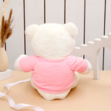 Cuddly White Teddy Bear in T-Shirt