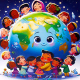 Pack of 50 Children Hugging the Earth Greeting Card