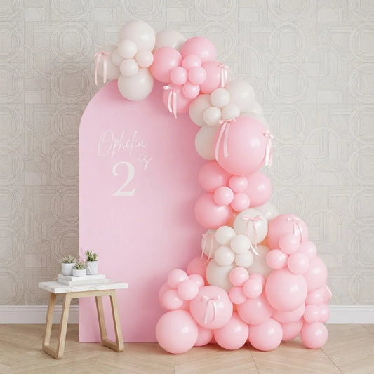Blush Pink Personalised Milestone Arch Decor