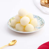 OM and Swastik Diya with Rasgulla