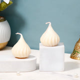 Ganesha Idol with Set of 2 Modak Diyas - White