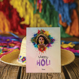 Colours Of Holi Personalised Greeting Card