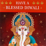 Pack Of 6 Lord Ganesha Diwali Blessings Greeting Card