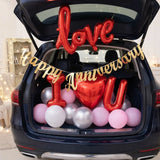 Love Theme Car Boot Anniversary Surprise Decor