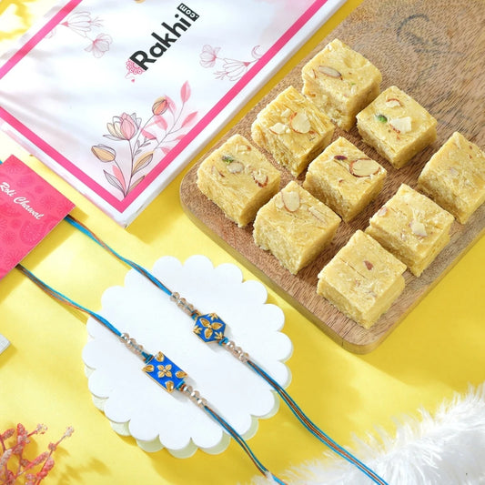 Graceful Bhai Rakhi with Soan Papdi