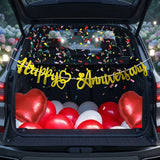 Red Hearts Car Boot Anniversary Surprise Decor