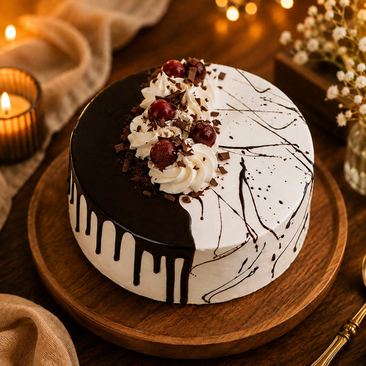 Creamy Drip Black Forest Cream Cake