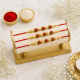 Rudraksha Rakhi Set with Sweets | Health & Wellness Raksha Bandhan Gift