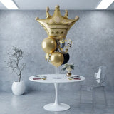 Golden Crown Balloon Bouquet Stand Decor