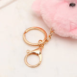 Pink Teddy Bear Keychain With Perfume and Ferrero Rocher