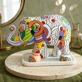 Happy Peace, Love & Music Elephant Statue | By Elephant Parade