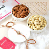 Resplendent Rakhi with Almond Nuts & Cashew Nuts
