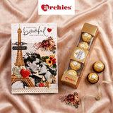 Everything Beautiful Starts With You Greeting Card With Chocolate