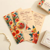 Pack of 3 Floral Thali 'I Feel So Lucky' Bhai Dooj Greeting Cards