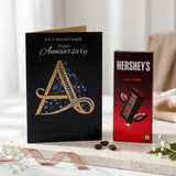 For A Special Couple Happy Anniversary Greeting Card With Chocolate