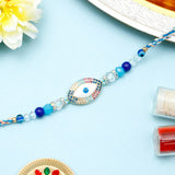 Evil Eye Marquise Rhinestone Rakhi with Kaju Roll