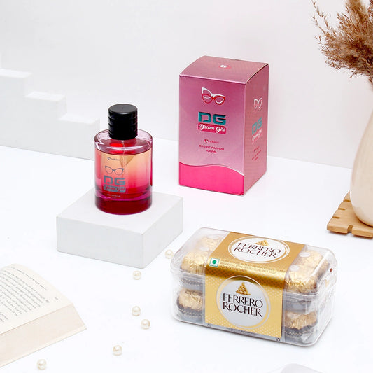 Ferrero Rocher - 200 GM and Archies Dream Gals Perfume