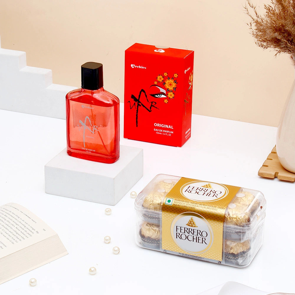 Ferrero Rocher - 200 GM and Archies UXR Perfume