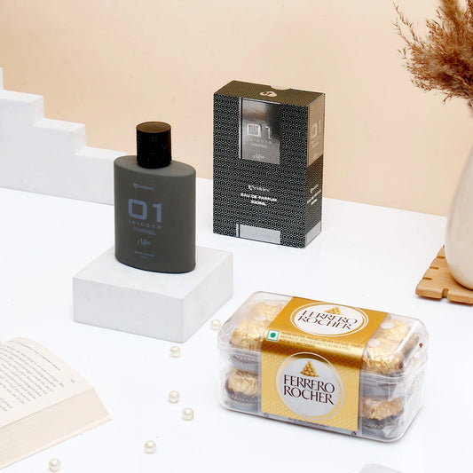 Ferrero Rocher - 200 GM and Archies 01 Men Perfume