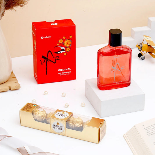 Ferrero Rocher - 50 GM and Archies UXR Perfume