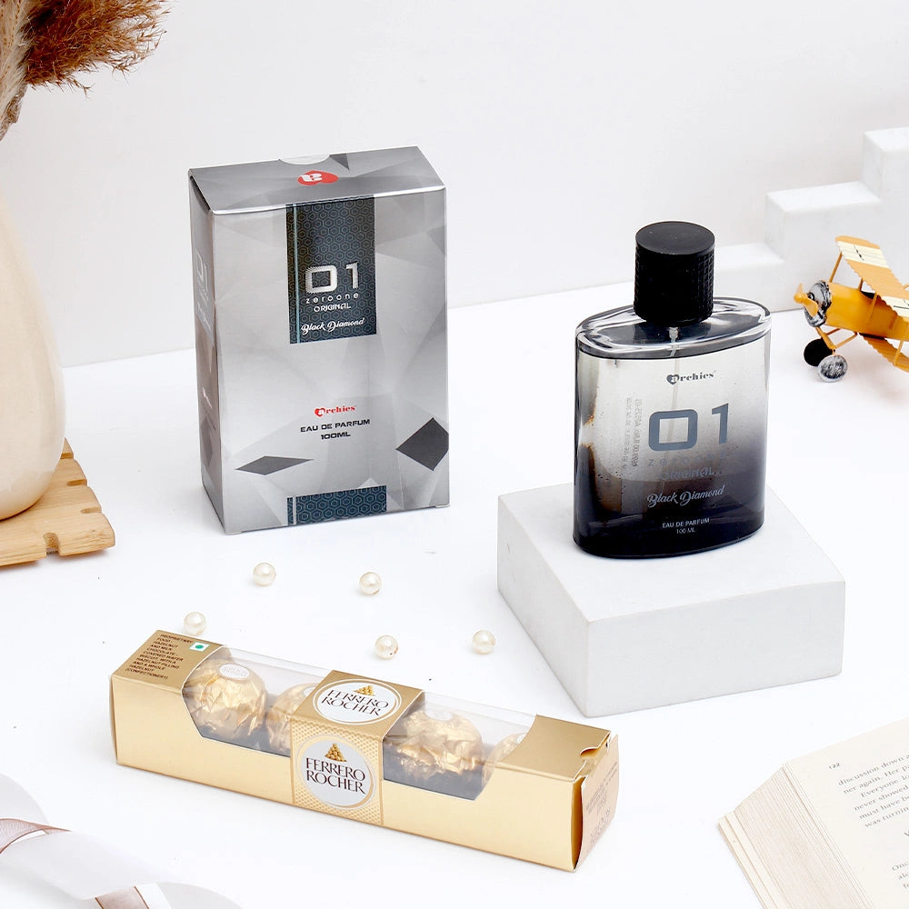 Ferrero Rocher - 50 GM and Archies 01 Black Diamond Perfume