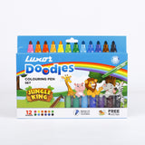 Luxor Doodles Jungle King Colouring Pen Set