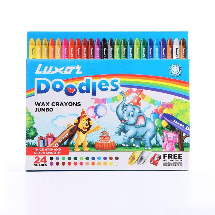 Luxor Doodles Wax Crayons Jumbo