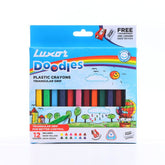 Luxor Doodles Plastic Crayons Triangular Grip