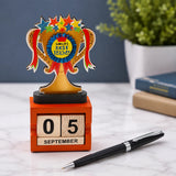 World's Best Teacher Trophy with Pen Teacher's Day Gift Set