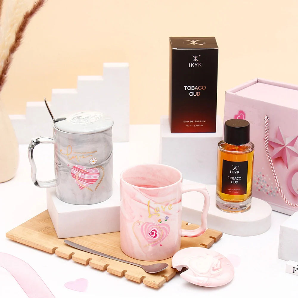 IKYK Tobaco Oud Perfume With Couple Mug