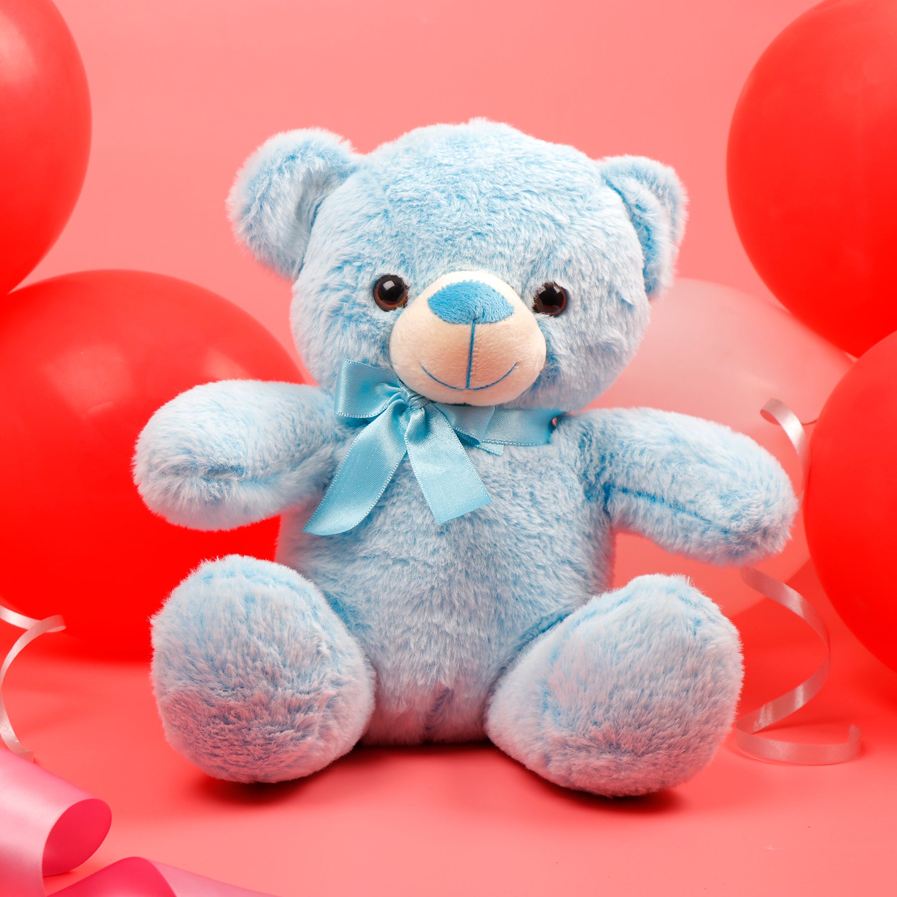 Blue Huggable Teddy Bear Soft Toy - Main Image