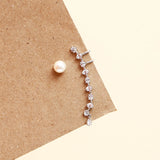 Pearl Ear Crystal Crawler Cuff