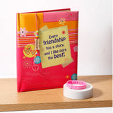 Archies Friendship Scrapbook & Pink Silicone Bracelet Set