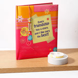 Archies Friendship Scrapbook & White Silicone Bracelet Set
