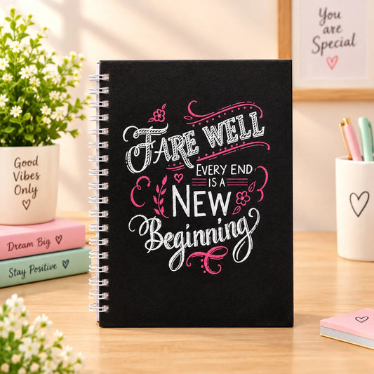 NOTEBOOK Farewell every end is a new beginning