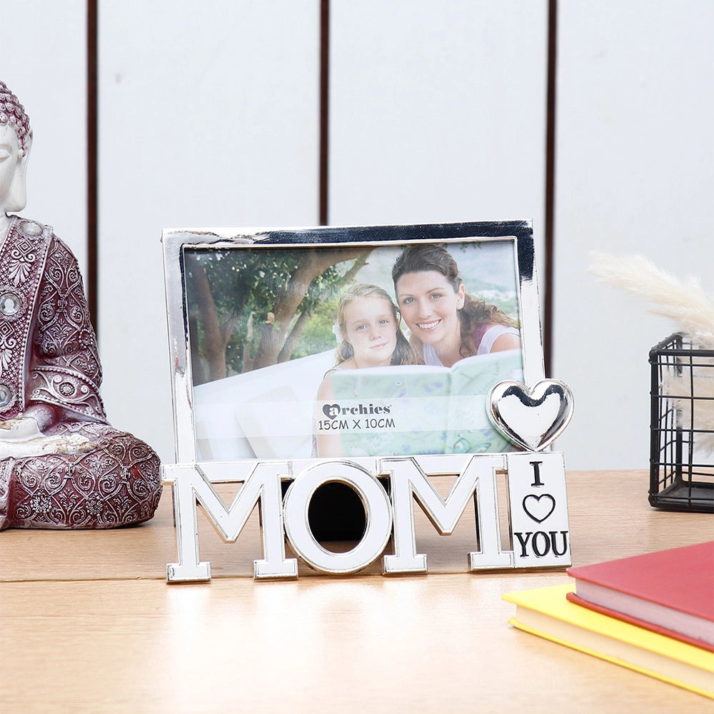 Archies "Mom, I Love You" Silver Photo Frame